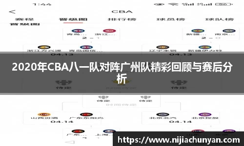 2020年CBA八一队对阵广州队精彩回顾与赛后分析